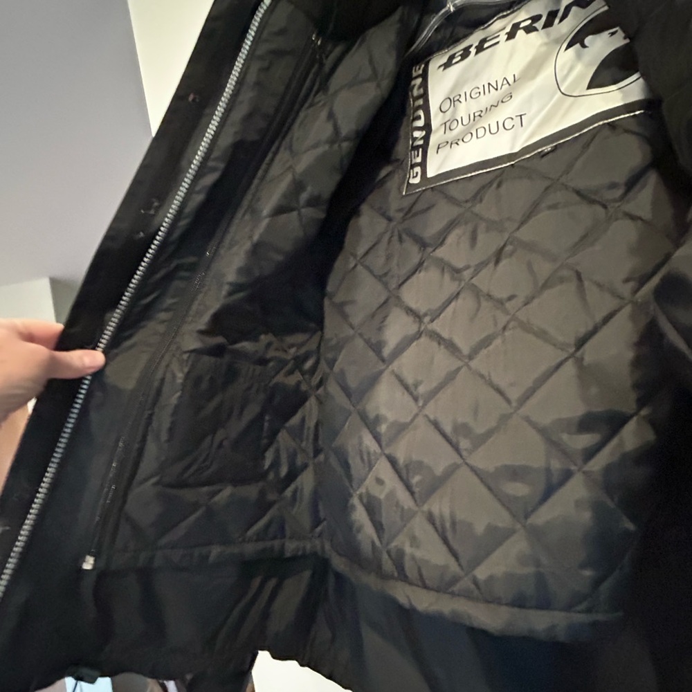 Bering Black Motorcycle Touring Jacket Sz T5 or XL - Picture 4 of 8